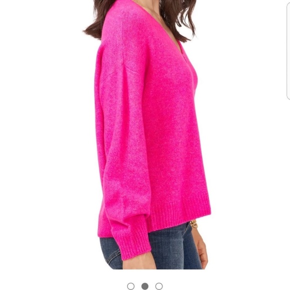 NWT Vince Camuto Paradox Women Pink Long Sleeve Light Wt Sweater size medium - Picture 3 of 14